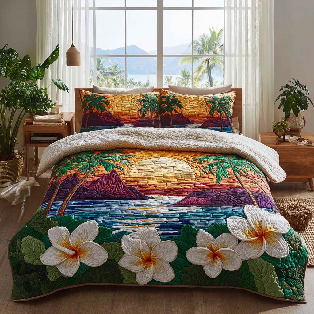 Golden Horizon 3-Piece Quilted Bedding Set - Single (59" x 70")