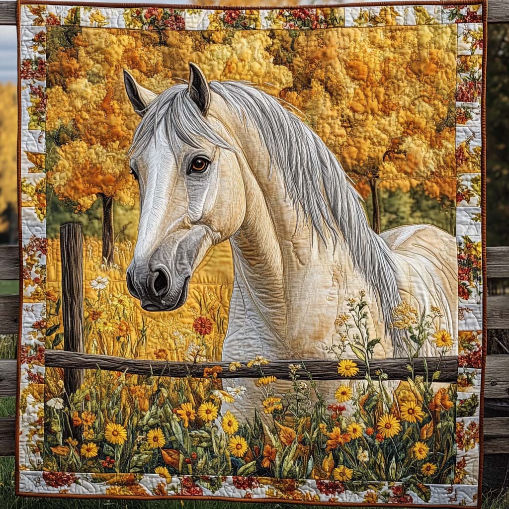 Golden Horizon Quilted Blanket - Throw (55" x 60")