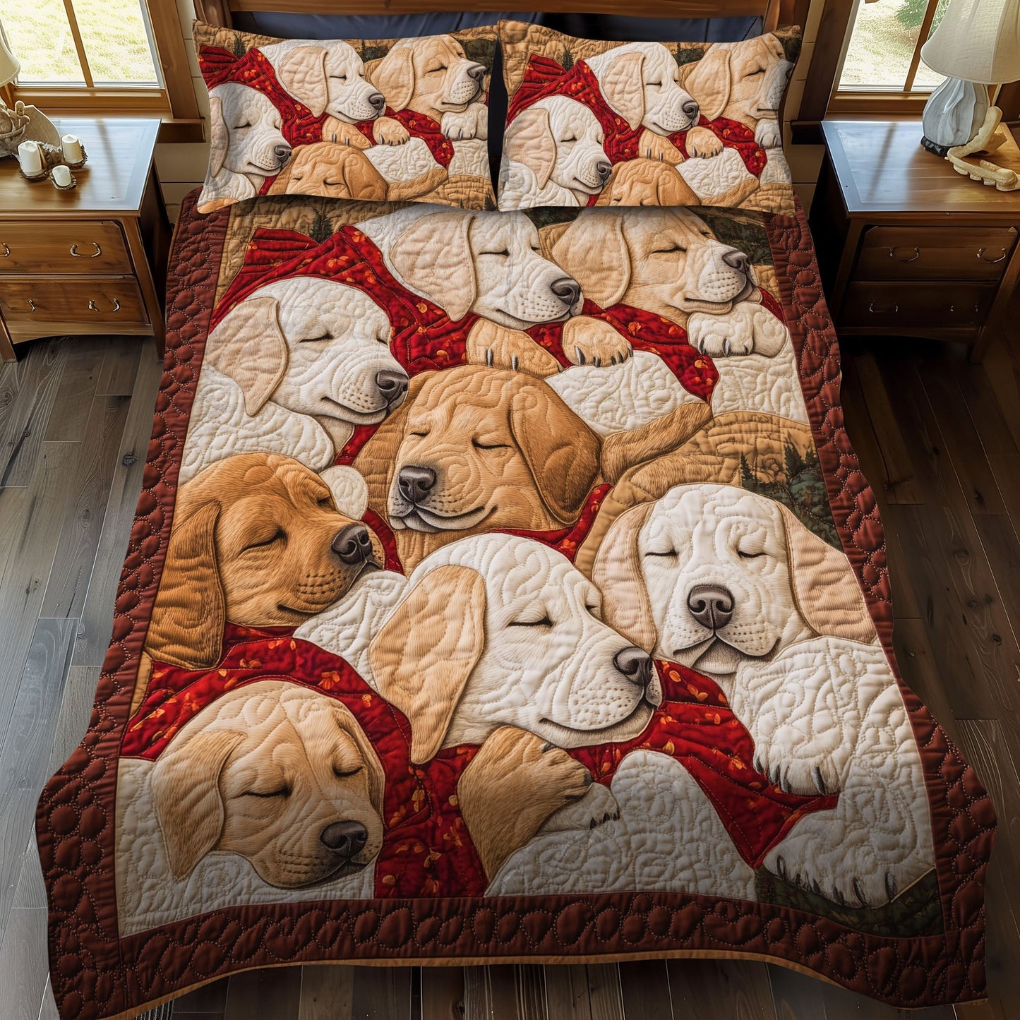 Golden Joy 3-Piece Quilted Bedding Set - Single (59" x 70")