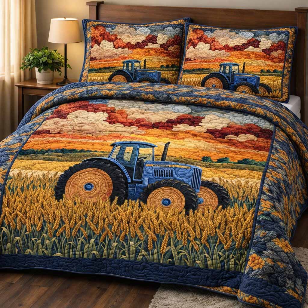 Golden Prairie 3-Piece Quilted Bedding Set - Single (59" x 70")