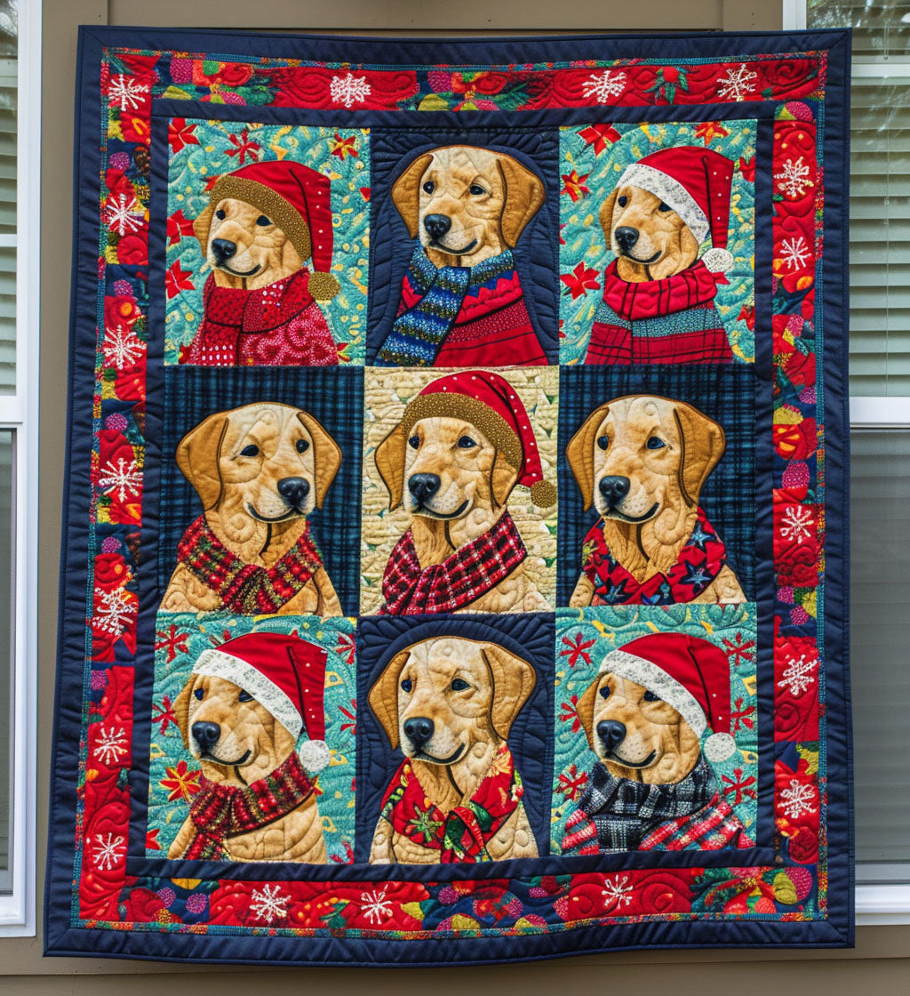 Golden Retriever Comfort Quilted Blanket - Throw (55" x 60")
