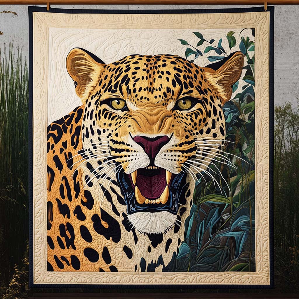 Golden Roar Quilted Blanket - Throw (55" x 60")