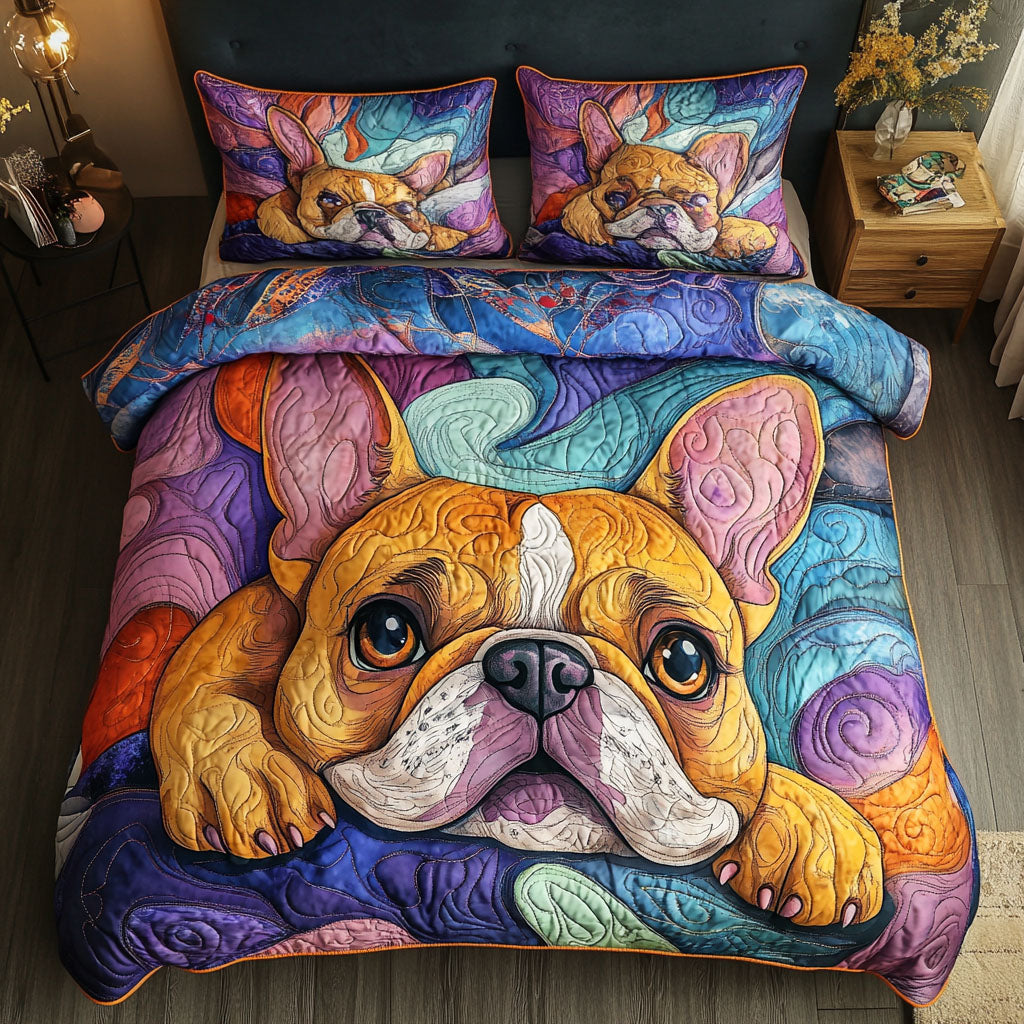 Golden Snuggles 3-Piece Quilted Bedding Set - Single (59" x 70")