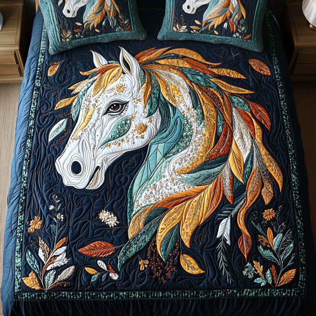 Golden Spirit 3-Piece Quilted Bedding Set - Single (59" x 70")