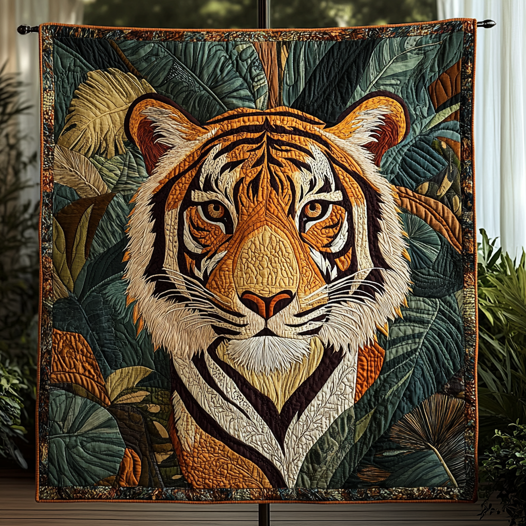 Golden Stripes Quilted Blanket - Throw (55" x 60")