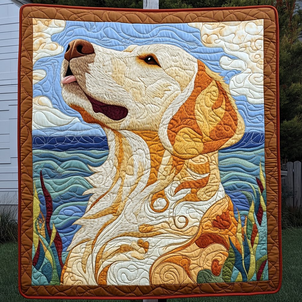 Golden Sunshine Joy Quilted Blanket - Throw (55" x 60")
