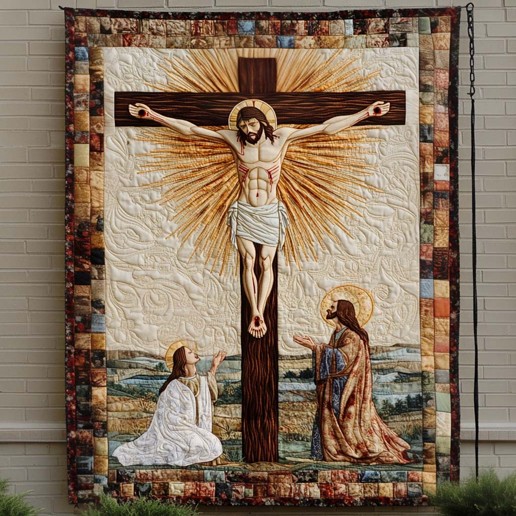Graceful Devotion Quilted Blanket - Throw (55" x 60")