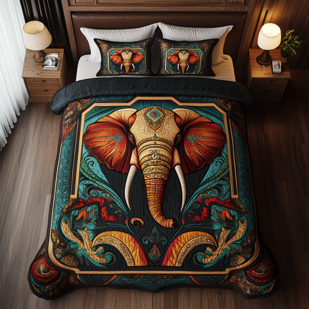 Graceful Giant 3-Piece Quilted Bedding Set - Single (59" x 70")