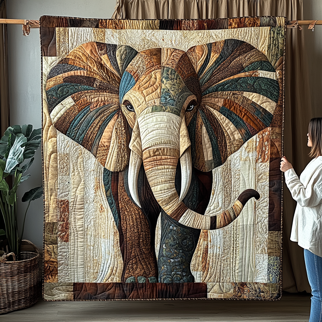 Graceful Giant Quilted Blanket - Throw (55" x 60")