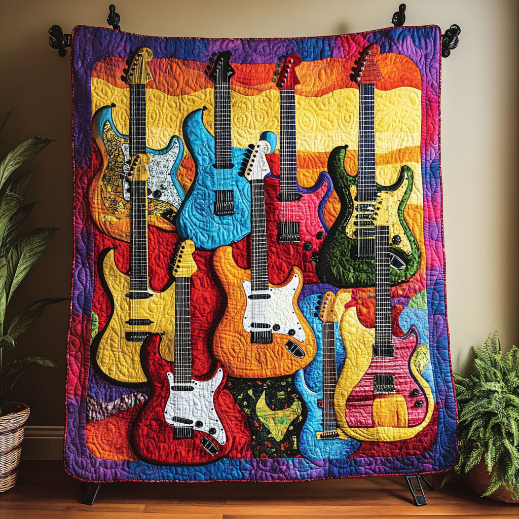 Groove Fusion Quilted Blanket - Throw (55" x 60")