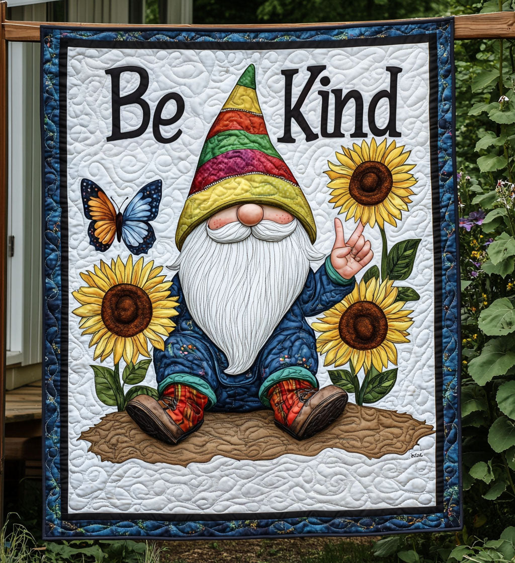 Groovy Gnome Haven Quilted Blanket - Throw (55" x 60")