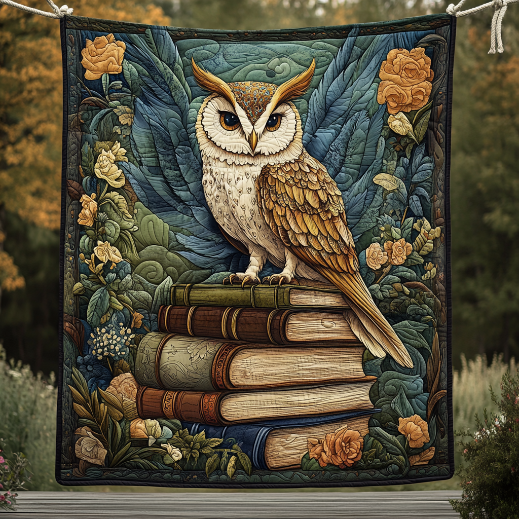 Guardian of Knowledge Quilted Blanket - Throw (55" x 60")