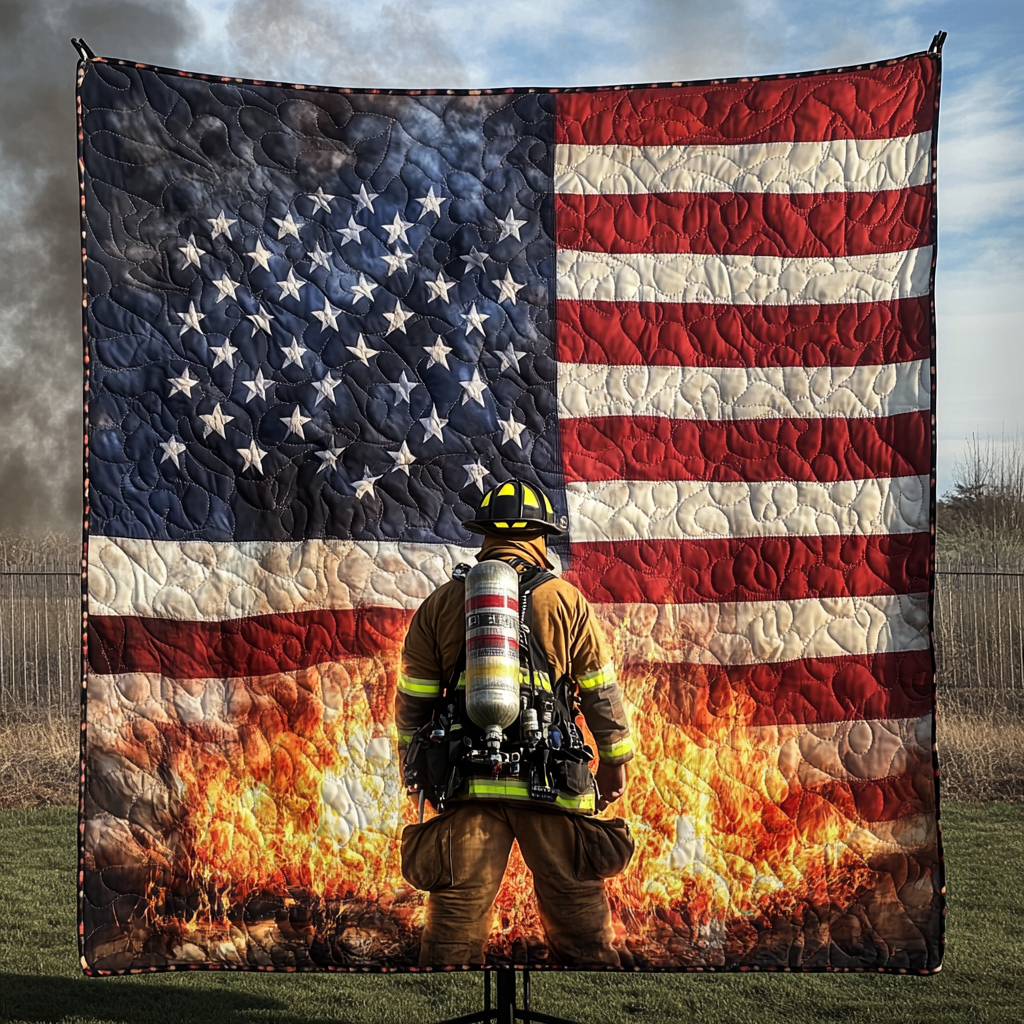 Guardian of the Flames Quilted Blanket - Throw (55" x 60")