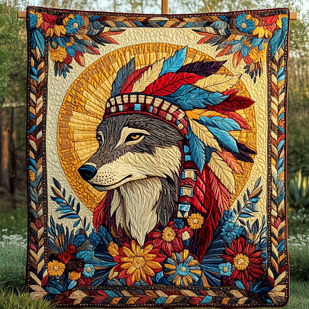 Guardian of the Forest Quilted Blanket - Throw (55" x 60")