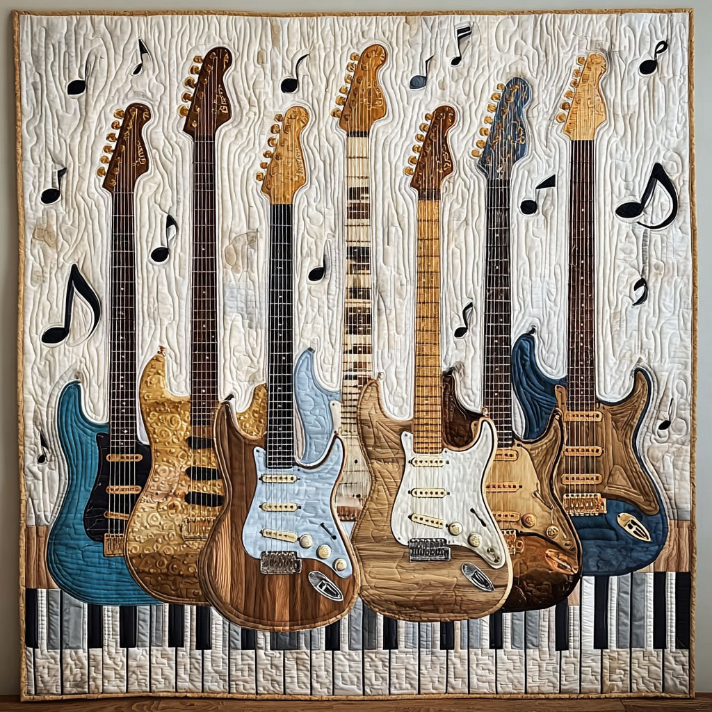 Guitar Fusion Quilted Blanket - Baby (30" x 40") - Pack 1