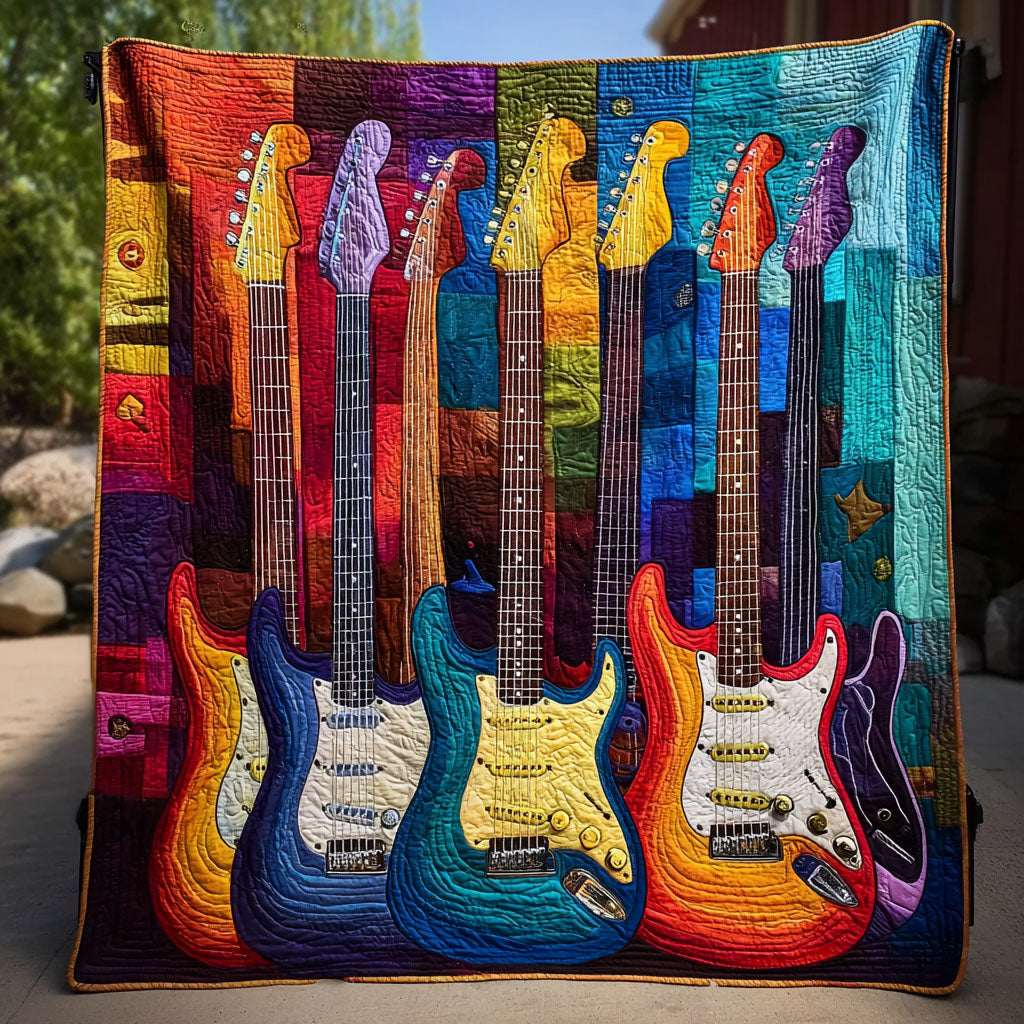 Guitar Vibes Quilted Blanket - Baby (30" x 40") - Pack 1