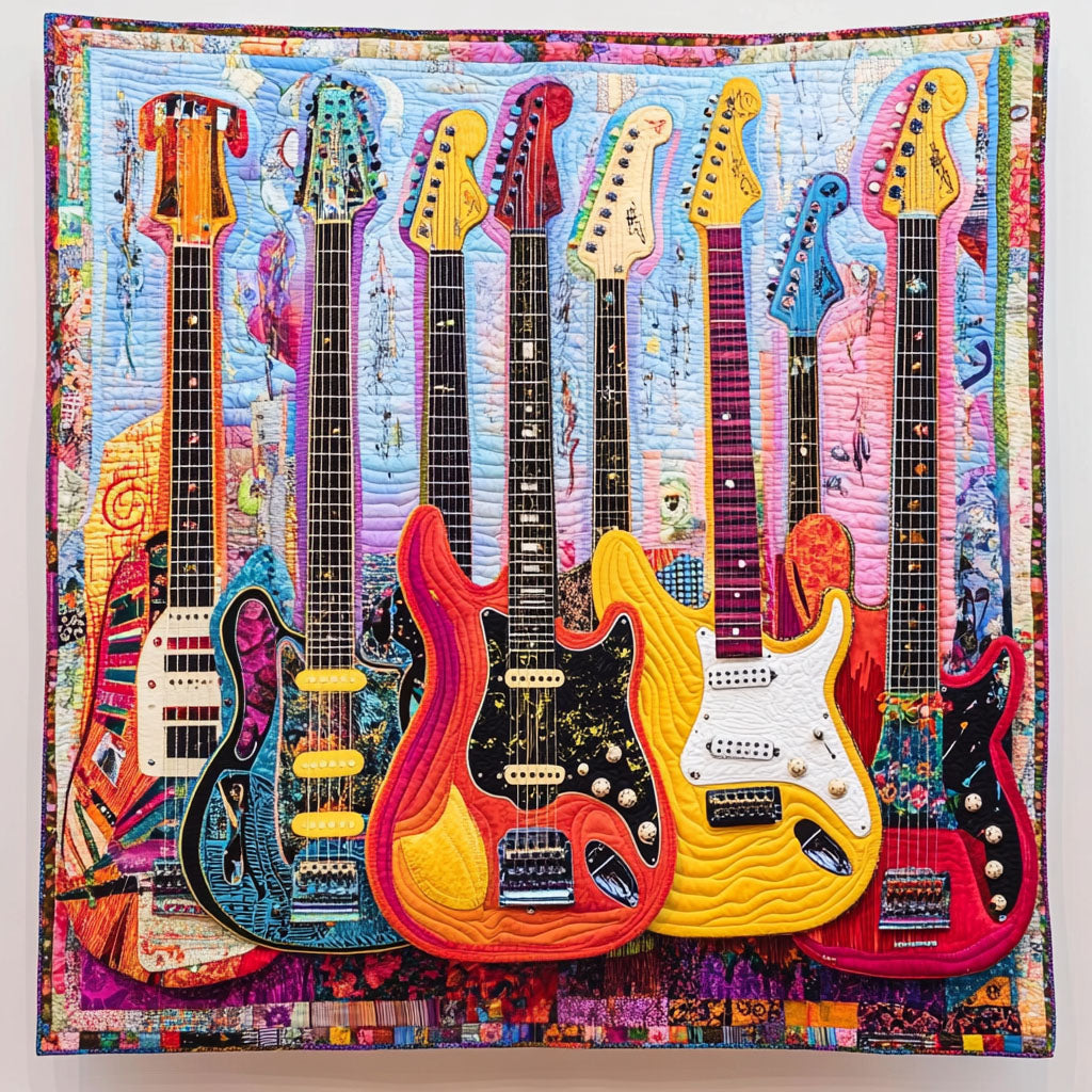 Guitarist Dream Quilted Blanket - Throw (55" x 60")