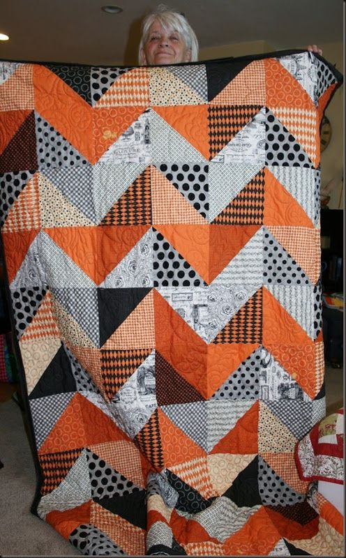 Halloween Patchwork Quilted Blanket - Throw (55" x 60")