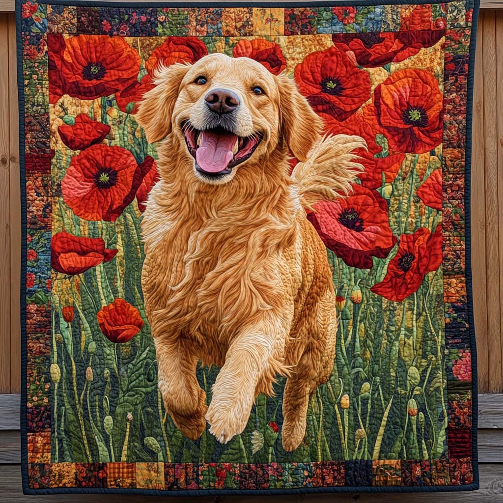 Happy Fetch Quilted Blanket - Throw (55" x 60")