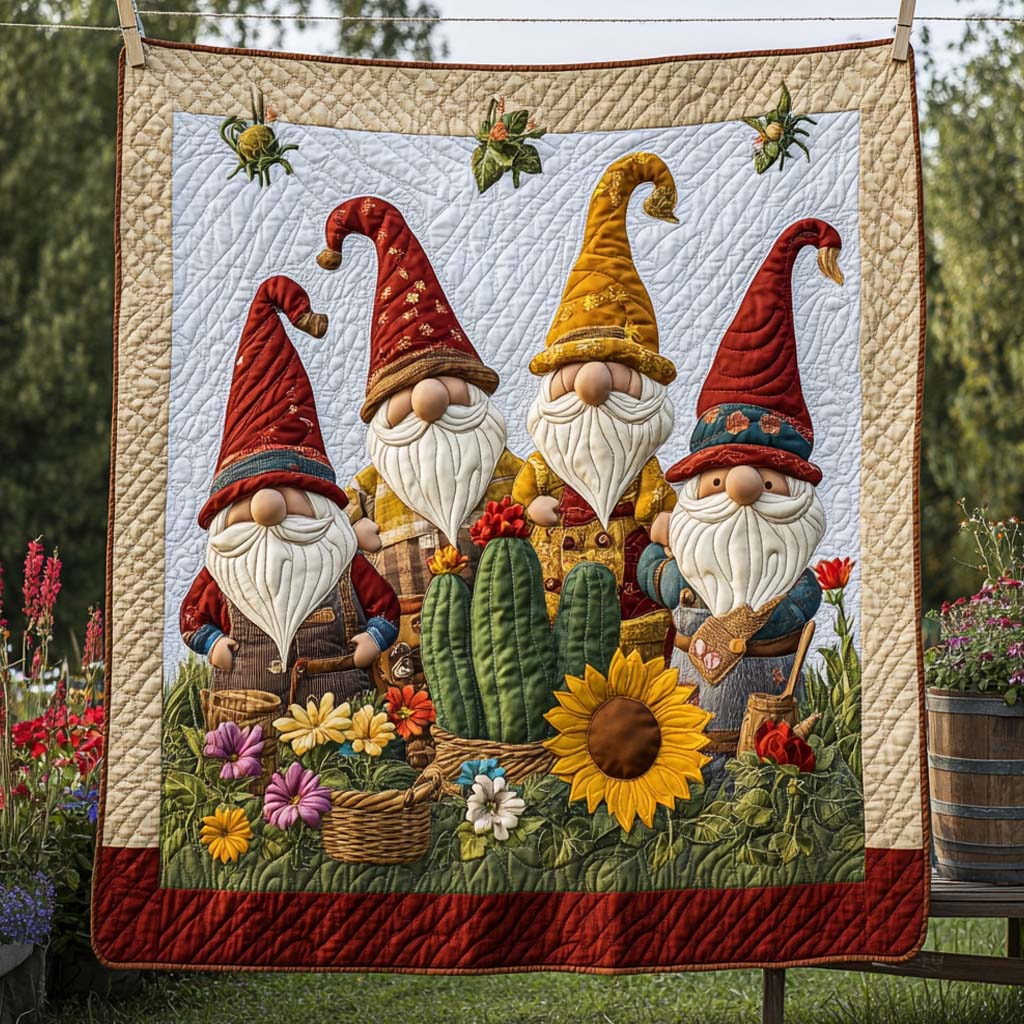Happy Gnome Crew Quilted Blanket - Baby (30" x 40") - Pack 1