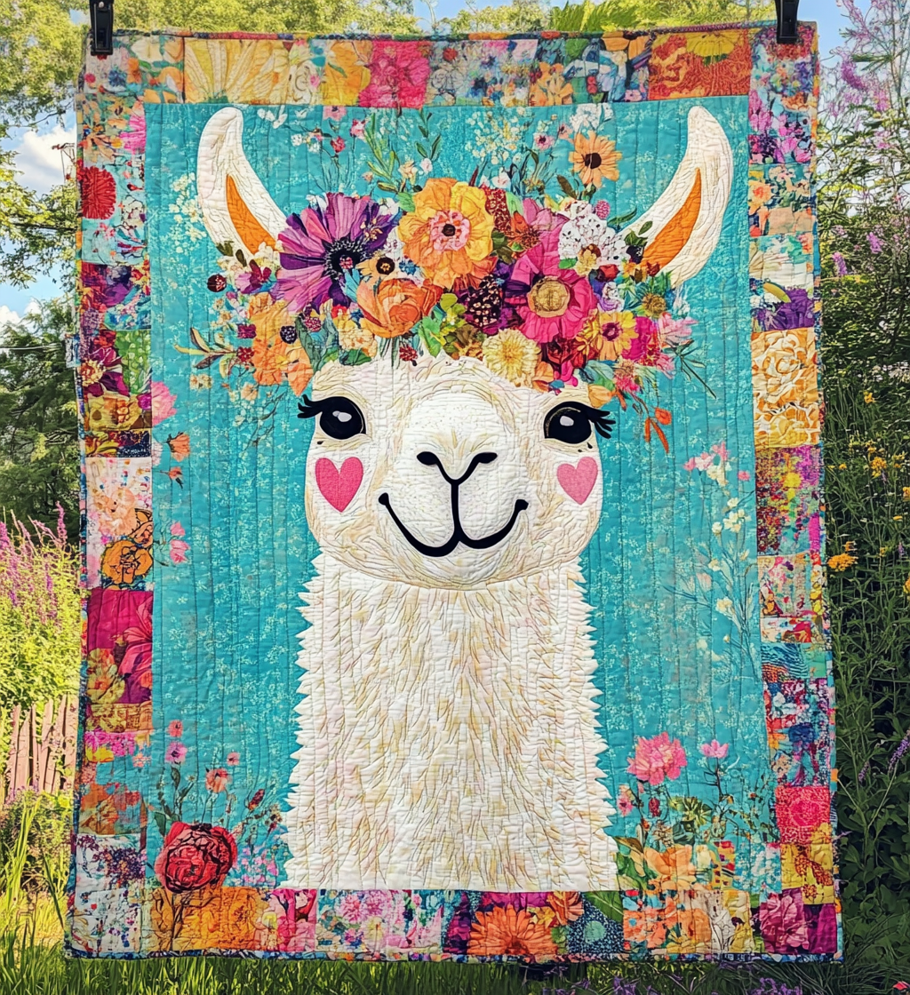 Happy Herd Quilted Blanket - Throw (55" x 60")