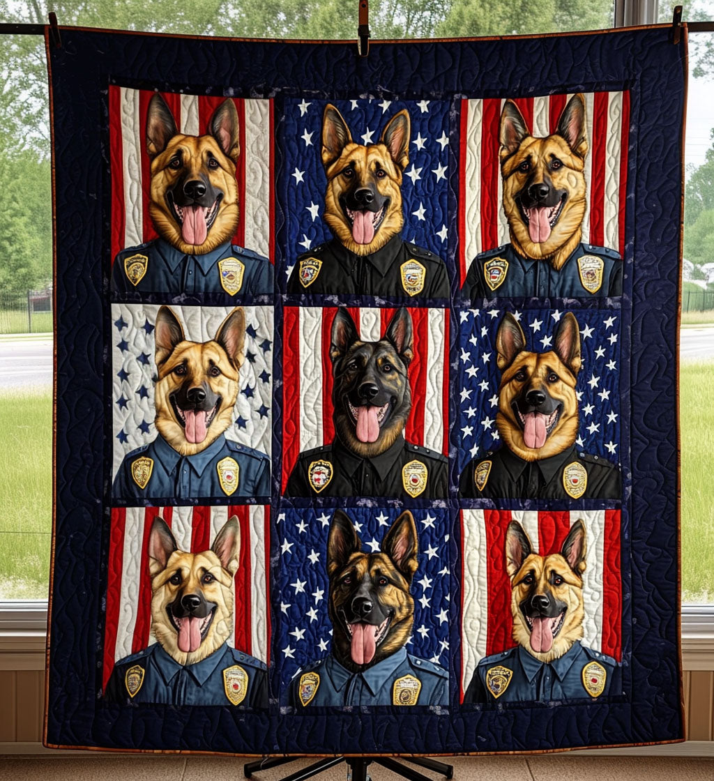Happy Paw Prints Quilted Blanket - Throw (55" x 60")