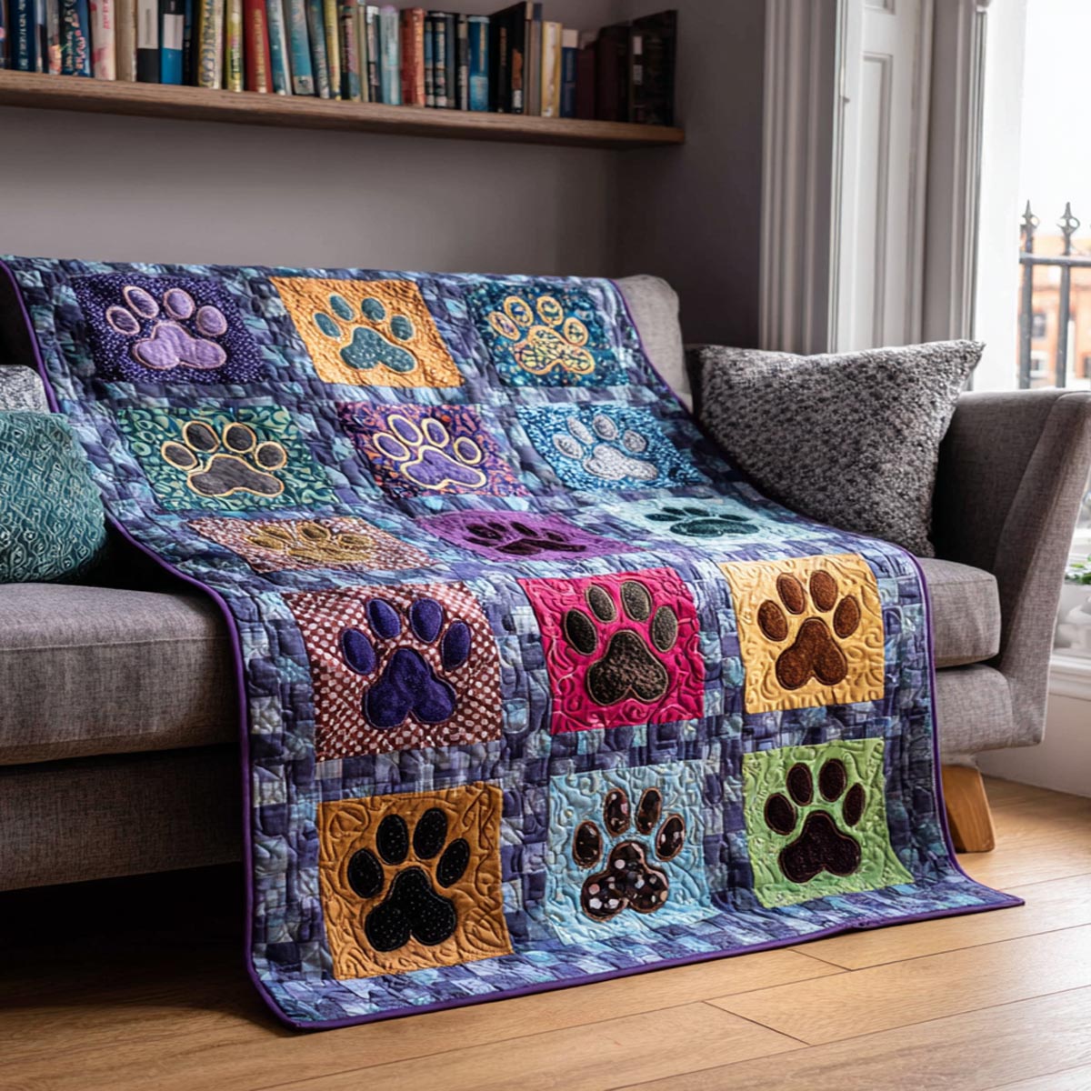 Happy Paws Quilted Blanket - Baby (30" x 40") - Pack 1