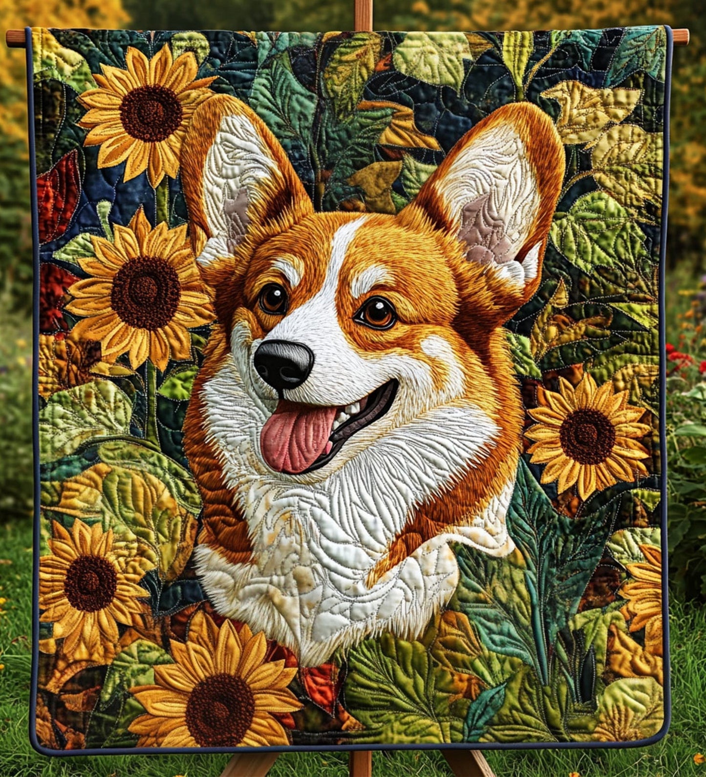Happy Paws Quilted Blanket - Throw (55" x 60")