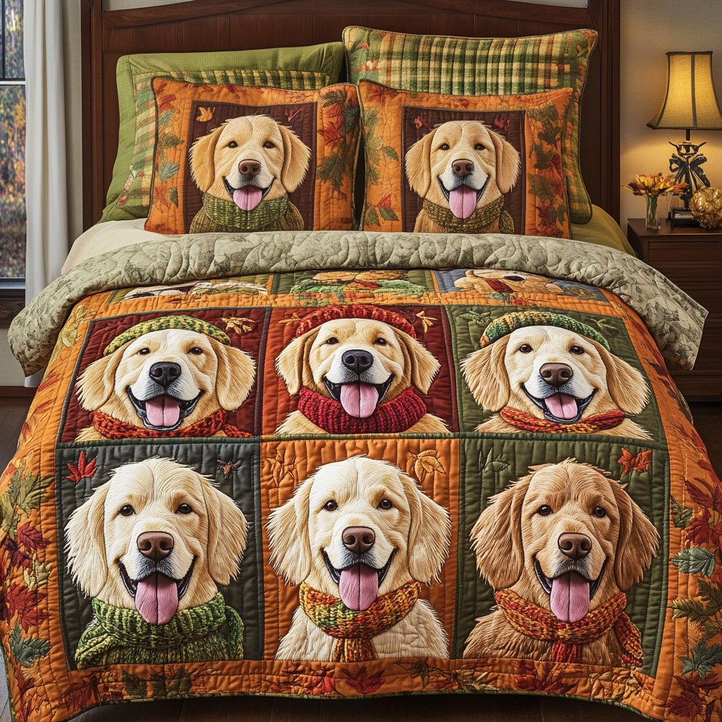 Happy Snuggle 3-Piece Quilted Bedding Set - Single (59" x 70")
