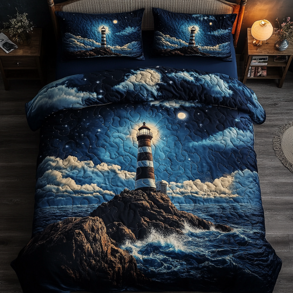 Harbor Glow 3-Piece Quilted Bedding Set - Single (59" x 70")