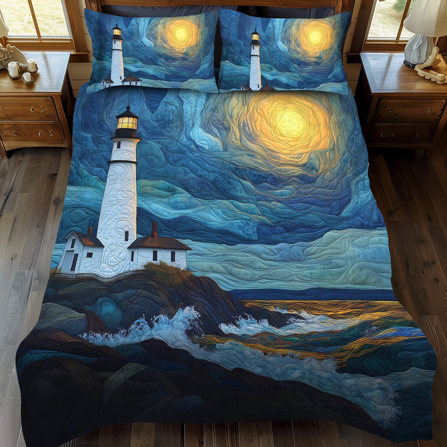Harbor of Hope 3-Piece Quilted Bedding Set - Single (59" x 70")
