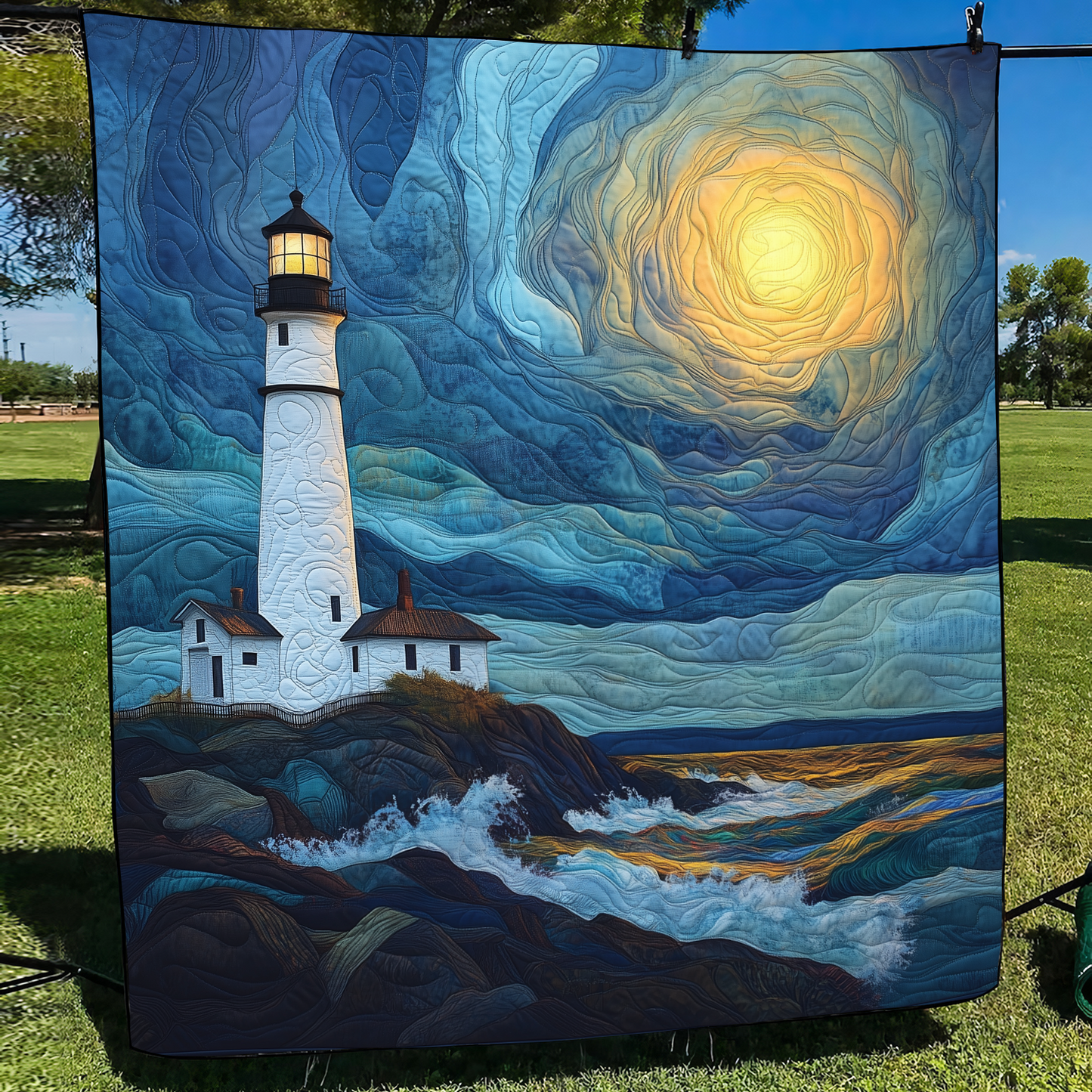 Harbor of Hope Quilted Blanket - Throw (55" x 60")