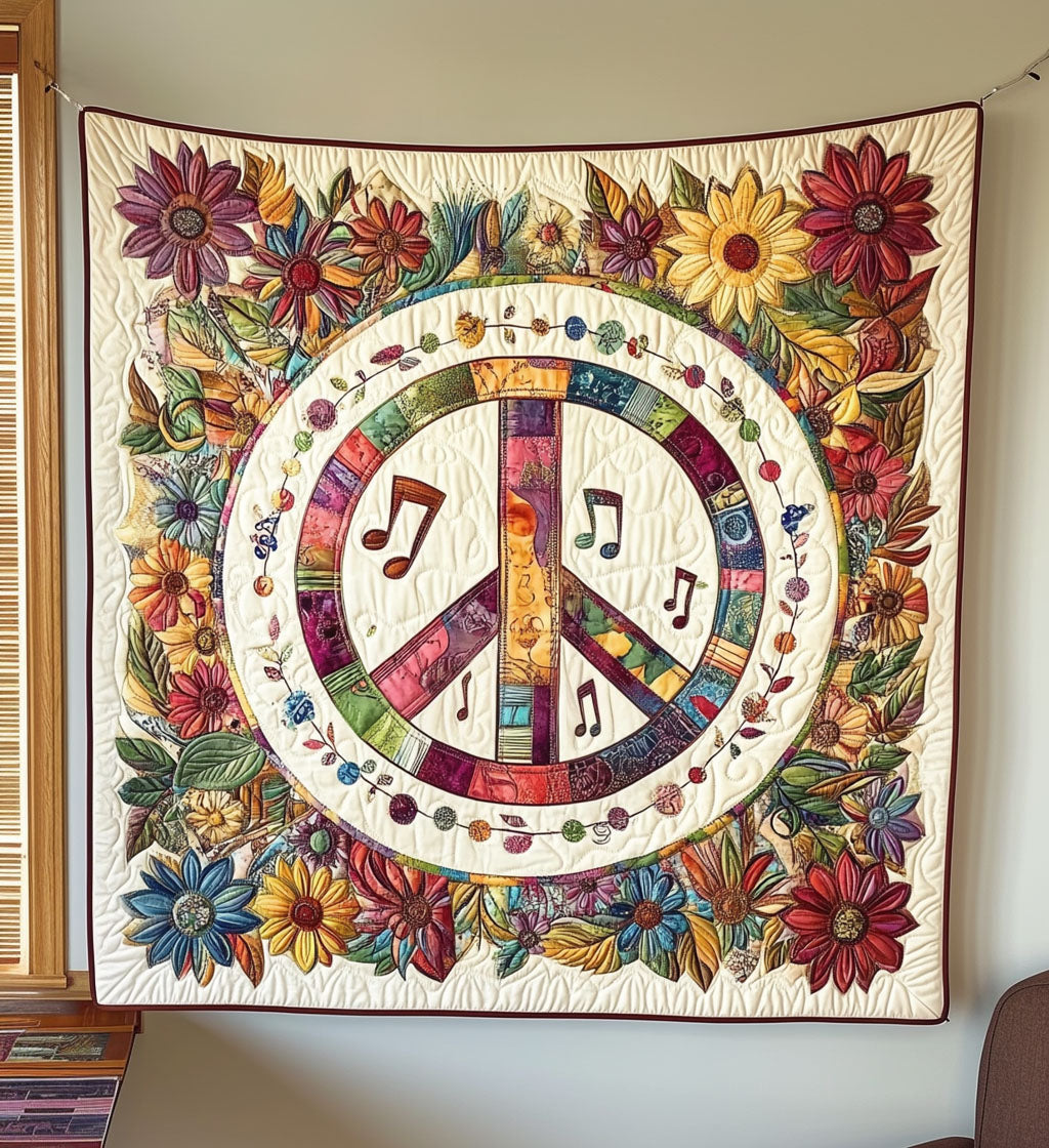 Harmony Blooms Quilted Blanket - Throw (55" x 60")