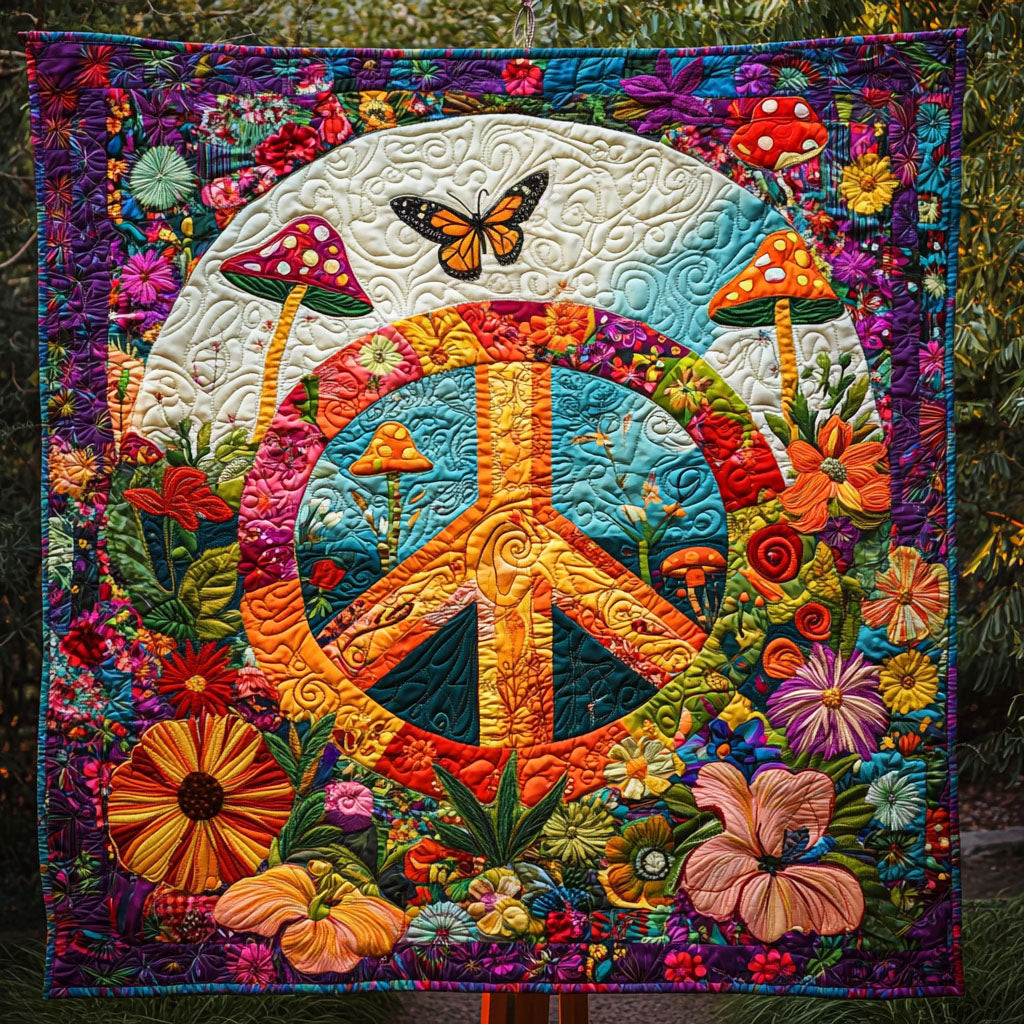 Harmony Blossom Quilted Blanket - Throw (55" x 60")
