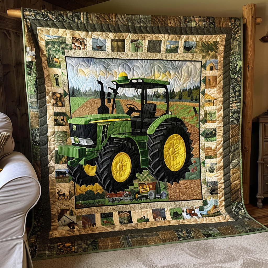 Harvest Joy Quilted Blanket - Throw (55" x 60")
