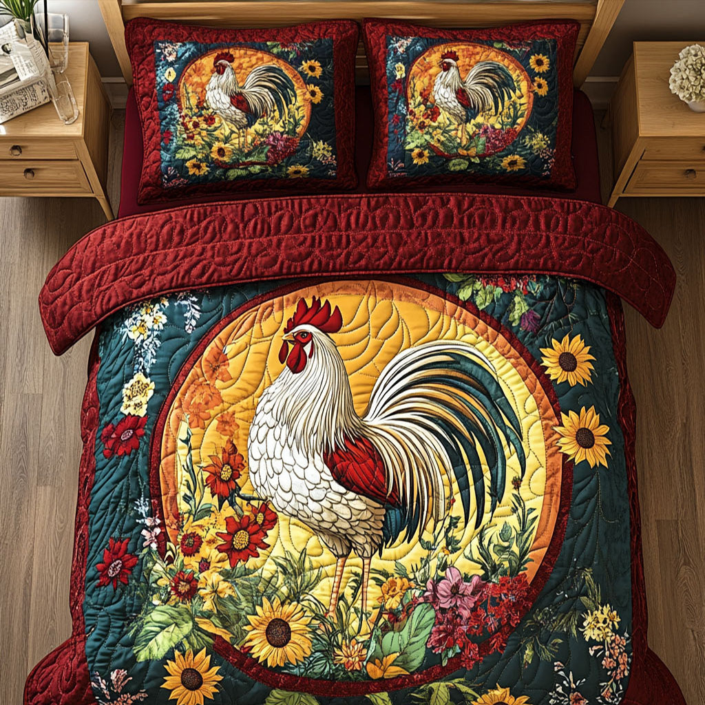 Harvest Strut 3-Piece Quilted Bedding Set - Single (59" x 70")