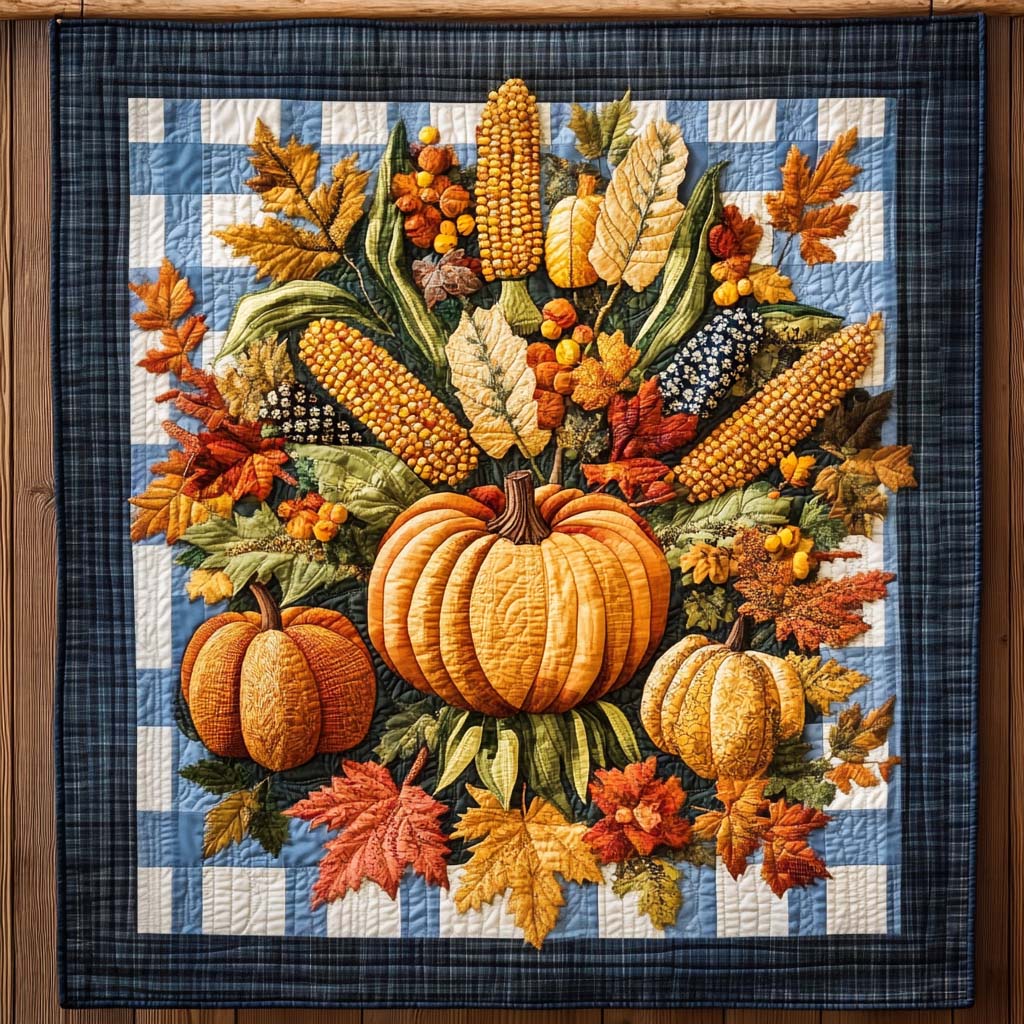 Harvest Bounty Quilted Blanket - Throw (55" x 60")