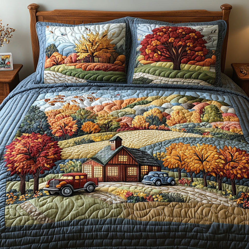 Harvest Breeze 3-Piece Quilted Bedding Set - Single (59" x 70")