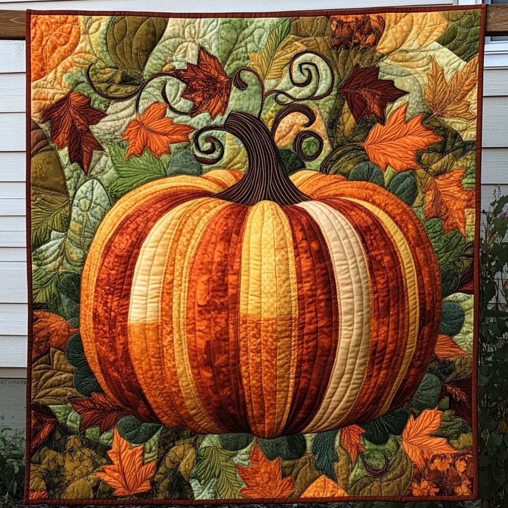 Harvest Charm Quilted Blanket - Throw (55" x 60")