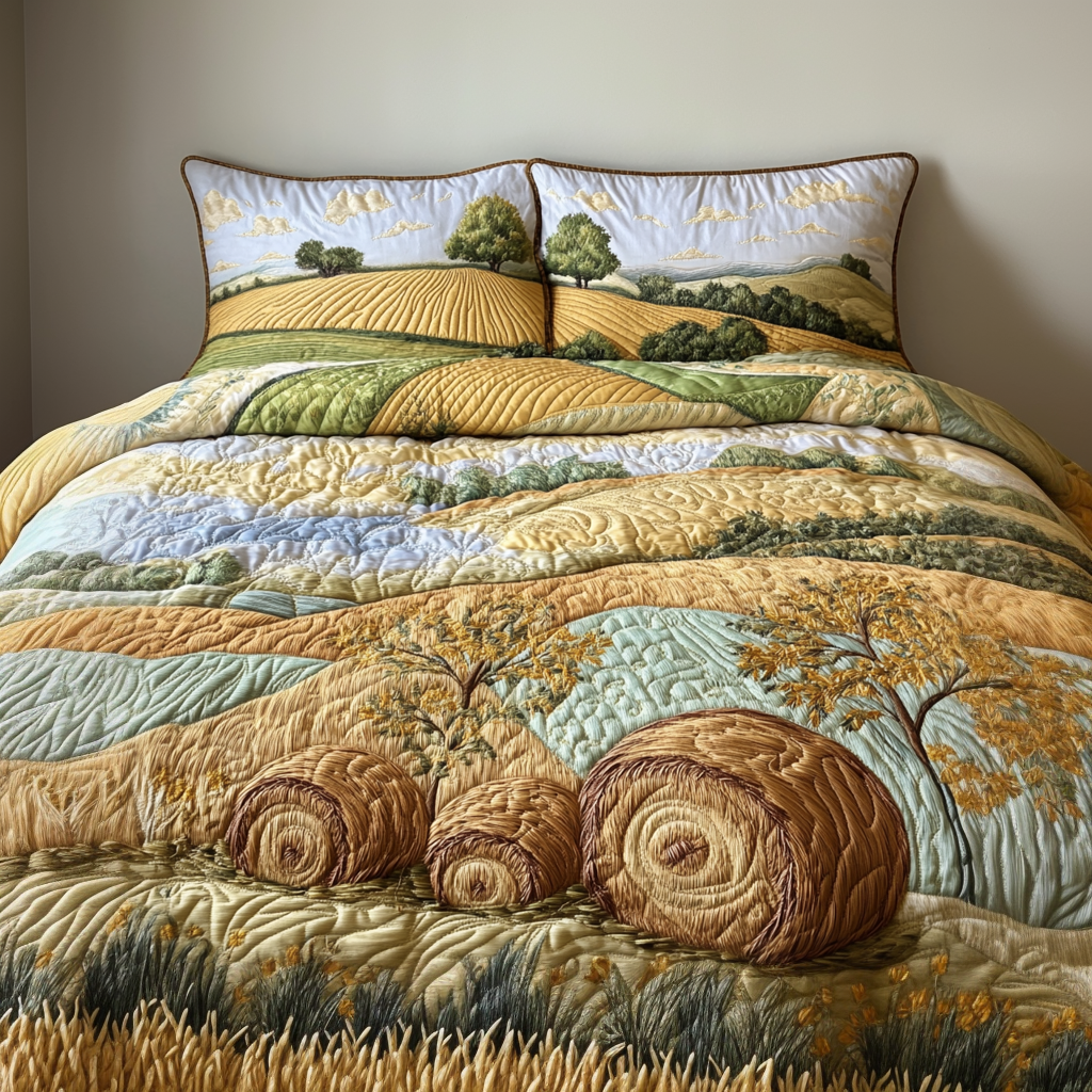 Harvest Dreams 3-Piece Quilted Bedding Set - Single (59" x 70")