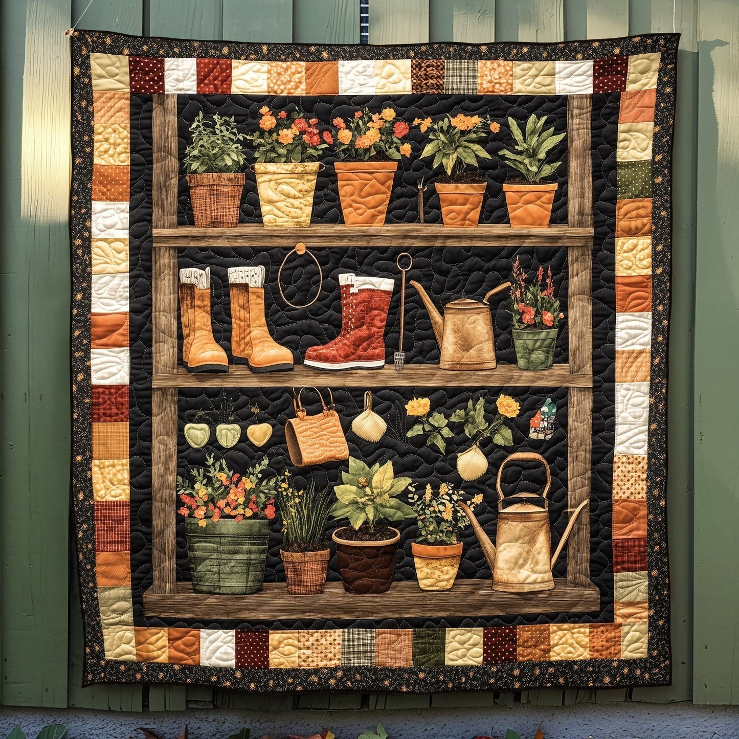 Harvest Harmony Quilted Blanket - Throw (55" x 60")