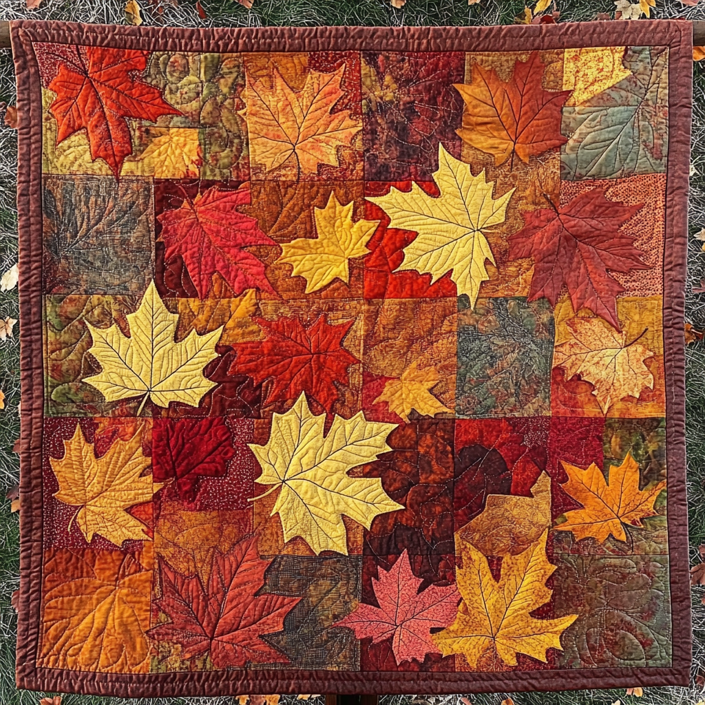 Harvest Hues Harmony Quilted Blanket - Throw (55" x 60")