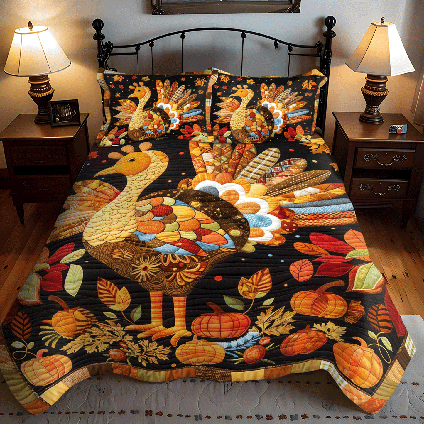 Harvest Joy 3-Piece Quilted Bedding Set - Single (59" x 70")