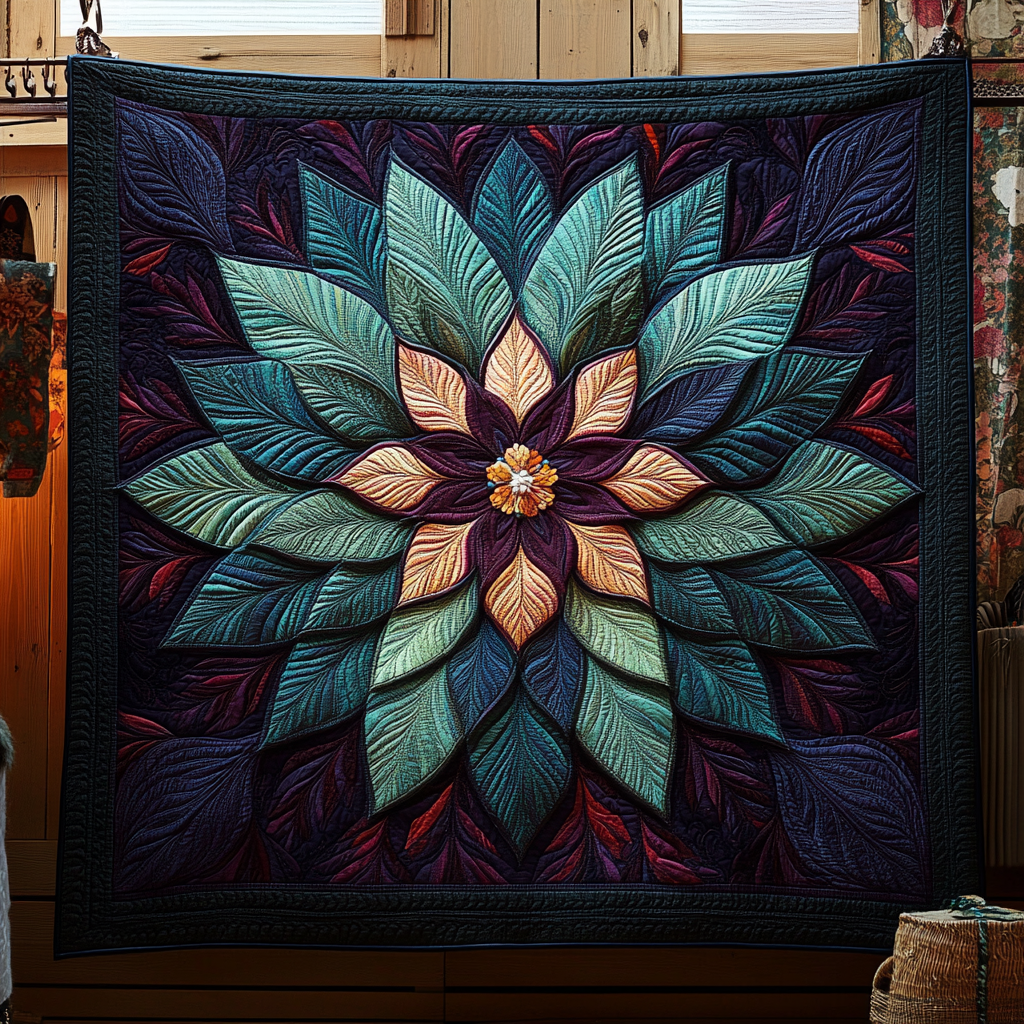 Harvest Medallion Quilted Blanket - Throw (55" x 60")