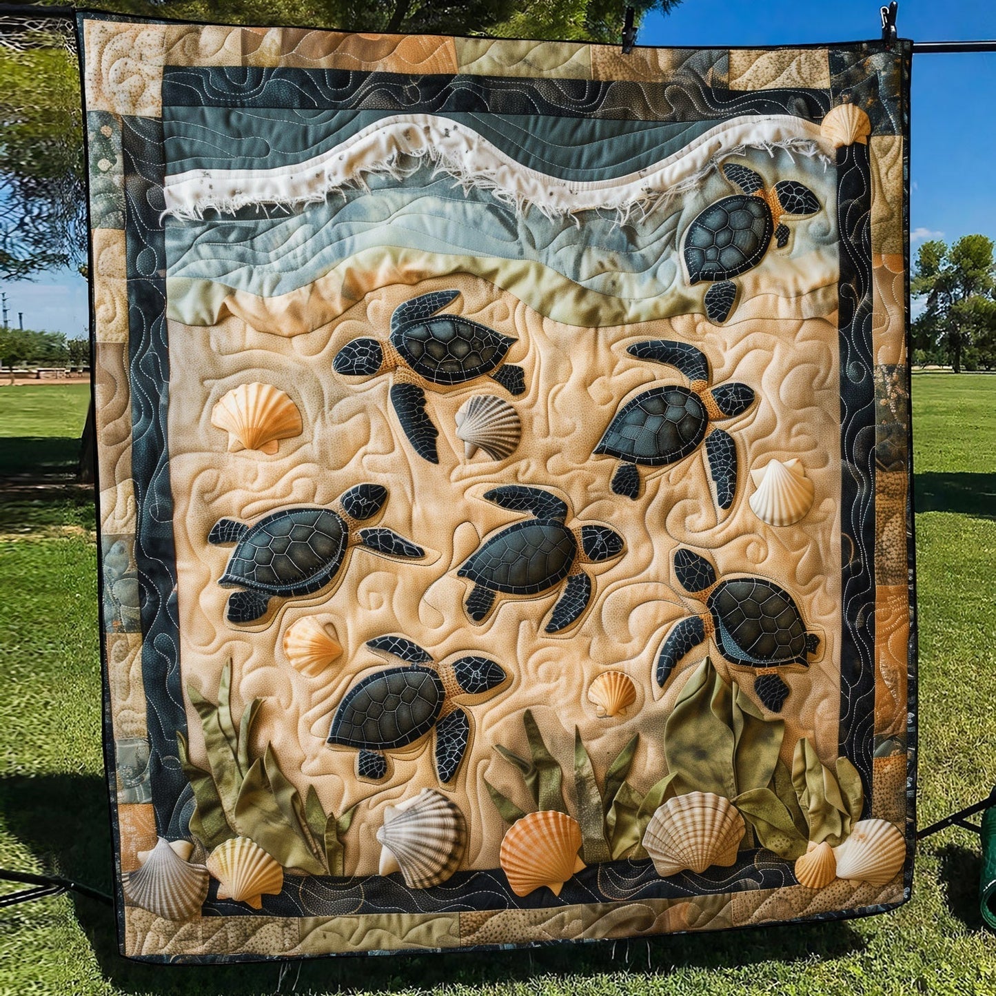 Hatchling Escape Quilted Blanket - Throw (55" x 60")