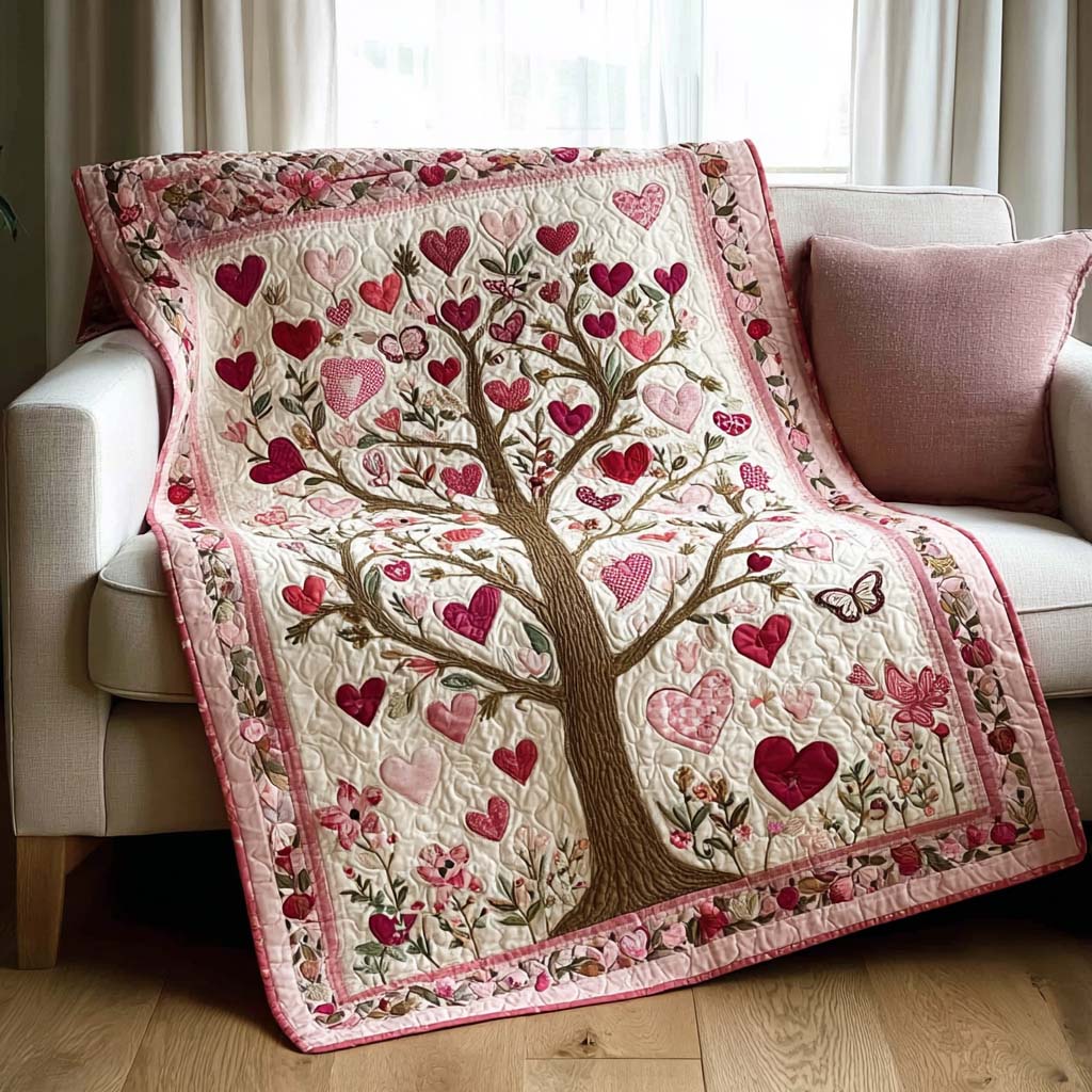 Heart Tree Quilted Blanket - Baby (30" x 40") - Pack 1