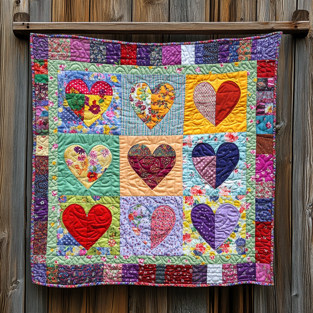 Heart Woven Quilted Blanket - Baby (30" x 40")