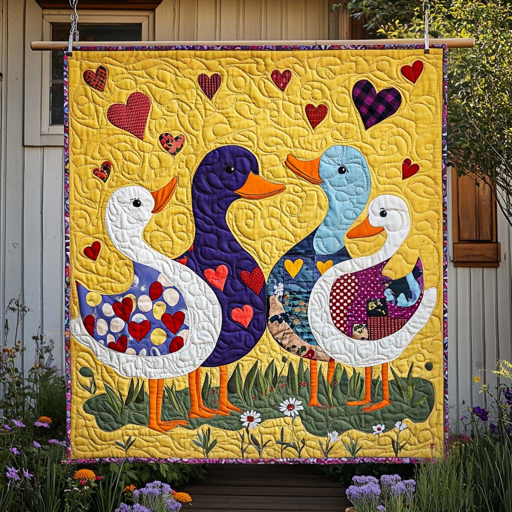 Heartful Gathering Quilted Blanket - Throw (55" x 60")
