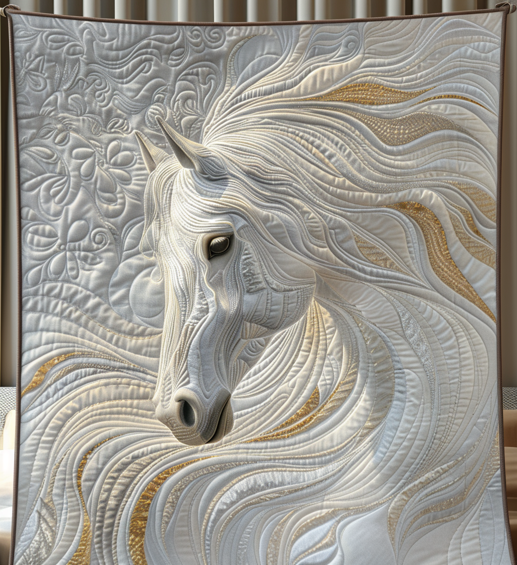 Heaven Horse Quilted Blanket - Throw (55" x 60")