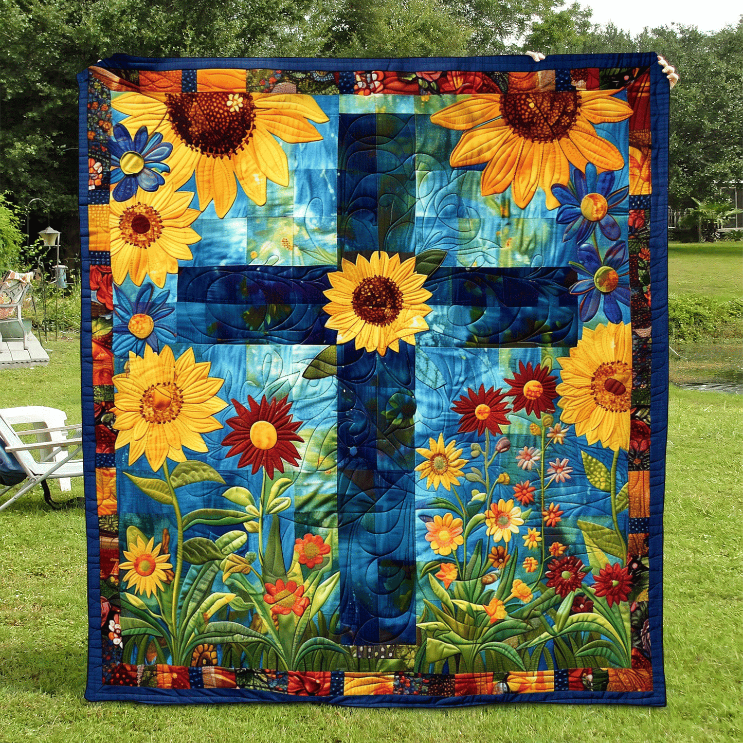 Heavenly Garden Quilted Blanket - Throw (55" x 60")